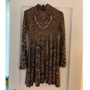 Free People Lorelai Bell Sleeve Mini Dress